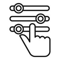 Touchscreen gesture icon for interface control vector