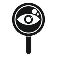 Magnifying glass and eye icon vector