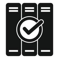 illustration of servers with a checkmark symbolizing secure and approved data storage vector