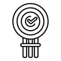 Black and white goal achievement icon vector