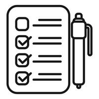 Checklist icon with pen illustration vector