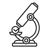 Line art style microscope icon vector
