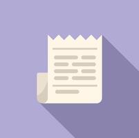 Flat design icon of a torn paper document vector