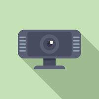 Modern web camera icon on green background vector