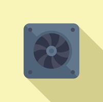 Flat design illustration of a computer cooling fan vector