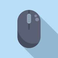 Modern wireless computer mouse isolated on blue vector