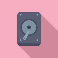 illustration of hard disk drive on pink background vector