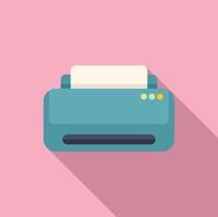 Flat design illustration of a printer vector