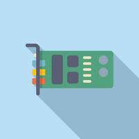 Flat design illustration of electronic circuit board vector