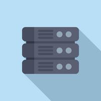 Modern data center servers flat icon vector