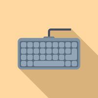 plano diseño ilustración de computadora teclado vector