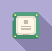 Flat design illustration of computer cpu icon vector