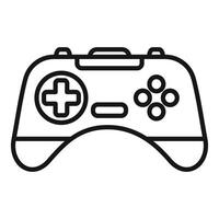 Line art illustration of a game controller vector