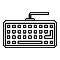 Line art illustration of computer keyboard vector