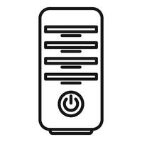 illustration of a simple computer tower with power button, suitable for web and print vector