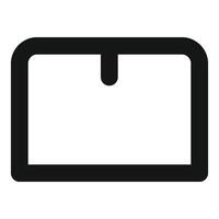 Empty black picture frame on white background vector