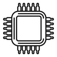 illustration of computer microprocessor icon vector