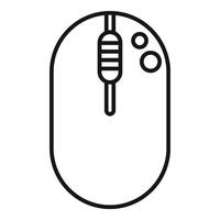 Simple line illustration of a computer mouse, suitable for web and technology themes vector