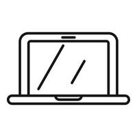 Modern laptop icon outline illustration vector