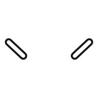 Minimalist black line paperclip illustration vector