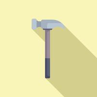 Flat design illustration of a claw hammer vector