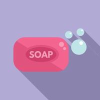 illustration of pink soap with bubbles vector