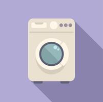 Flat design illustration of a washing machine vector