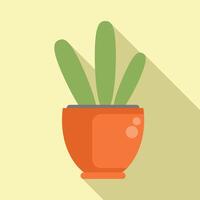 Flat design potted plant illustration vector