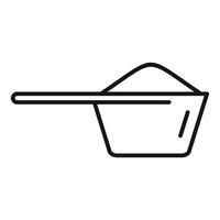 Line art illustration of a measuring cup vector
