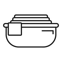 Line art illustration of a cooking pot vector