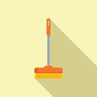 Flat design icon of a floor brush vector