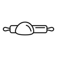 Chef's hat with rolling pin line icon vector