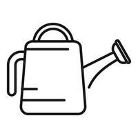 Line art illustration of a garden watering can vector