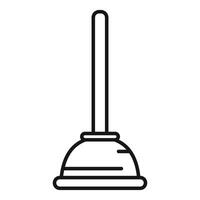 Simple line art of a plunger vector