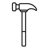 illustration of a classic claw hammer vector