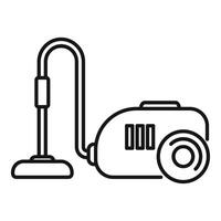 Black and white line art of a vacuum cleaner vector