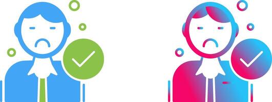 Rejected Icon Design vector