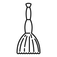 Line art illustration of a classic broom vector