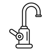Outline illustration of modern faucet vector