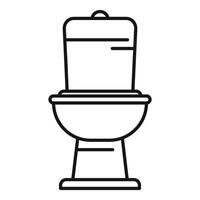 Outline drawing of a modern toilet vector