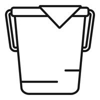 Line art illustration of a takeout food container vector