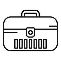 Black and white briefcase icon vector
