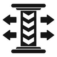 Black and white compression icon with arrows vector