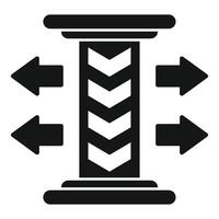 Black and white compression icon with arrows vector