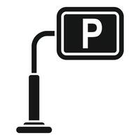 estacionamiento firmar icono aislado en blanco antecedentes vector