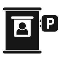 estacionamiento metro icono con persona monitor vector