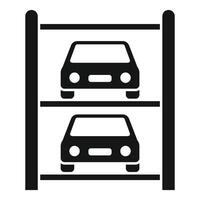 doble coche estacionamiento icono ilustración vector