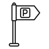 Parking sign icon illustration vector