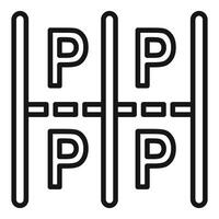 ppp letras en geométrico modelo vector