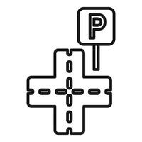 Parking sign icon on white background vector